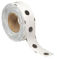 3JWA1 Flagging Tape, White/Blk, 300ft x 1-3/8In