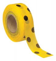 3JWA2 Flagging Tape, Yllw/Blk, 300 ft x 1-3/8 In