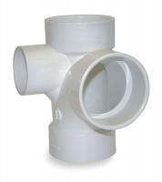 3GUU5 Sanitary Tee, Pipe Size 3 x 3 x 3 x 2&quot;