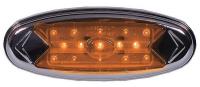 3JYE5 Clearance Light, LED, Amber, Oval, 5-7/8 L