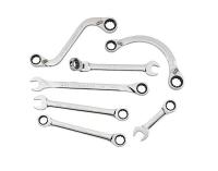 3LXY4 Ratcheting Wrench Set, SAE, 8 PC