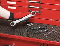 3JZK9 Ratcheting Wrench Set, SAE, 12 pt., 12 PC
