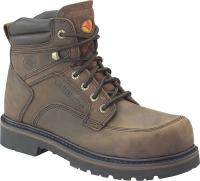 3KDG2 Work Boots, Stl, Mn, 7-1/2, Dark Brn, 1PR