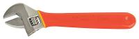 3KHZ2 Insulated Adj Wrench, 15 in, Orange/Yellow
