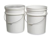 3KLY2 Chemical Resistant Pail, 5 gal, White, HDPE