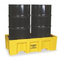 3KN24 Drum Spill Cntnmnt Pallet, 2 Drum, 4k lb.