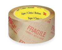 3KT64 Carton Tape, Polypropylene, Tan, 48mm x 50m