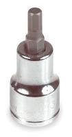 3LB91 Hex Bit Socket, 3/8 Dr, 7mm, Chrome