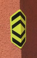 3LCP9 Traffic Sign, 6 x 3-1/2In, Lime/BK, AL, SYM