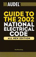 3LMJ3 Audel Guide To The 2002 NEC, Hardcover