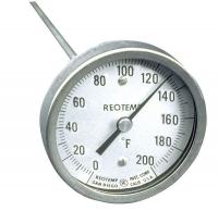 3LPV2 Bimetal Thermom, 3 In Dial, 0 to 200F