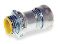 3LT44 Compression Connector, 1/2 In, Steel