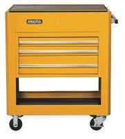 3LVT6 utility Cart, 39 1/2Wx23D, 3 Drawer, Yellow