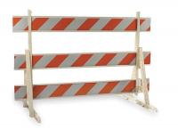 6FGL1 Type 3 Barricade, Orange/White, 48 In. W