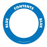 3LWL8 Content Label, 2 In. W, Blue