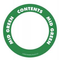 3LWN2 Content Label, 2 In. W, Mid Green