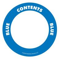 3LWN9 Content Label, Blue, 2 In. W