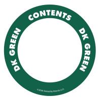 3LWP1 Content Label, White/Green, 2 In. W