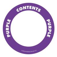 3LWP5 Content Label, Purple, 2 In. W
