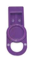 3LWX1 ID Washer Tab Label, Circle, Purple, Pk 6