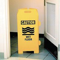3LWY4 Caution Sign, Wet Floor, Stand, 32x45