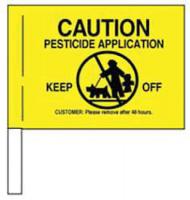 3LXE1 Marking Flag, Yellow, Pesticide, Vinyl, PK50