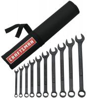 3LXW7 Combo Wrench Set, Black, 7/16-1 in., 10 Pc