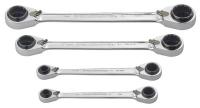 3LYD4 Ratcheting Wrench Set, SAE, 12 pt., 3 PC