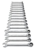 3LYN1 Ratcheting Wrench Set, Metric, 12 pt, 16 PC
