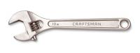 3LYU5 Adjustable Wrench, 10 in., Chrome, Plain