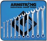 3LZK9 Combo Wrench Set, Polish, 7/16-1 in., 10 Pc
