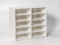 3MGU7 Organizer, Cabinet, 10Comp, 17x20x10In