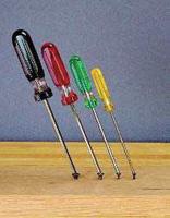 3MJL8 Square Ball Screwdriver Set, 4 Pc