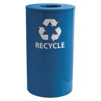 3MLE5 Steel Recycling Receptacle, 33 Gal, Blue