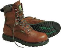 3MXU7 Work Boots, Pln, Mens, 8-1/2, Brown, 1PR