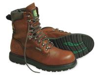 3MXU9 Work Boots, Pln, Mens, 8, Dark Brown, 1PR