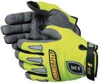 3NAU7 Mechanics Gloves, Lime Green, L, PR