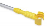 3NB92 Mop Handle, AL, Silver/Yellow, 60 In. L