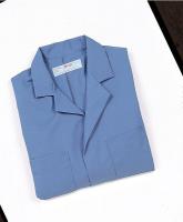 3NDJ2 Collared Lab Coat, XL, Blue, 43-3/4 In. L