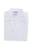 3NEK1 Collared Lab Coat, XL, White, 39 In. L