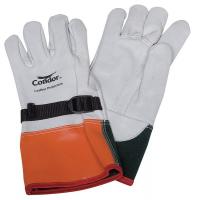 3NEE7 Elec. Glove Protector, 9, Gray/Orng/Blk, PR