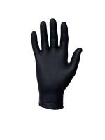 3NEZ6 Disp. Gloves, Nitrile, 2XL, Black, PK100