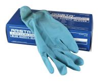 3NFG6 Disposable Gloves, Latex, S, Blue, PK50