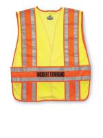 3NFU4 Safety Vest, XL/2XL, Lime, 27 In. L