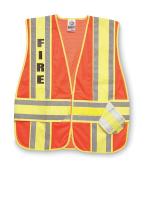 3NFU7 Safety Vest, M/L, Orange, Polyester