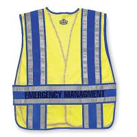 3NFW8 Safety Vest, Blue, M/L, Hook And Loop
