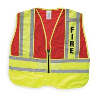 3NGF6 Public Safety Reflective Vest, Red, M/XL