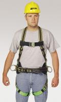 3NGK7 Full Body Harness, L/XL, 400 lb., Green