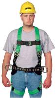 3NGL1 Full Body Harness, 2XL, 400 lb., Green