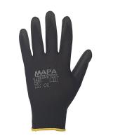 3NGW5 Coated Gloves, 8/M, Black, PR